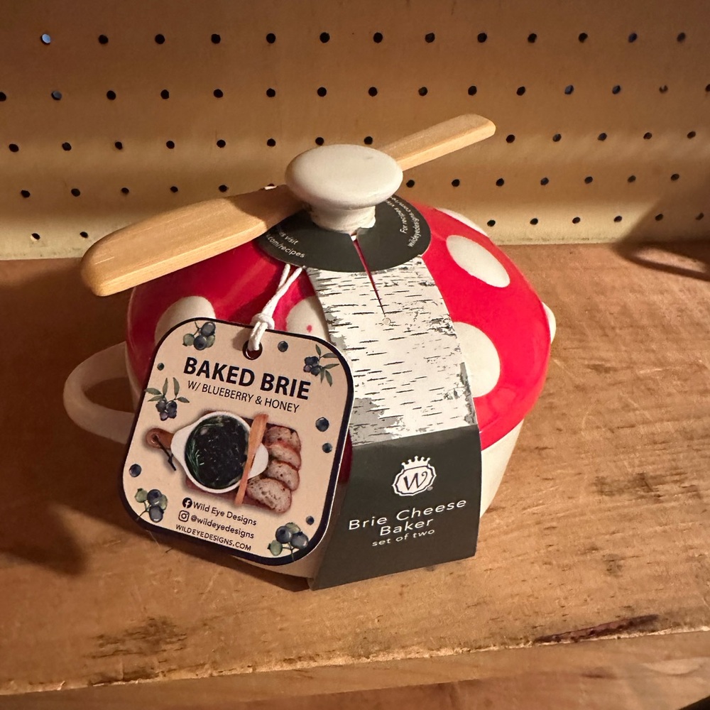 Red and White Brie Cheese Baker